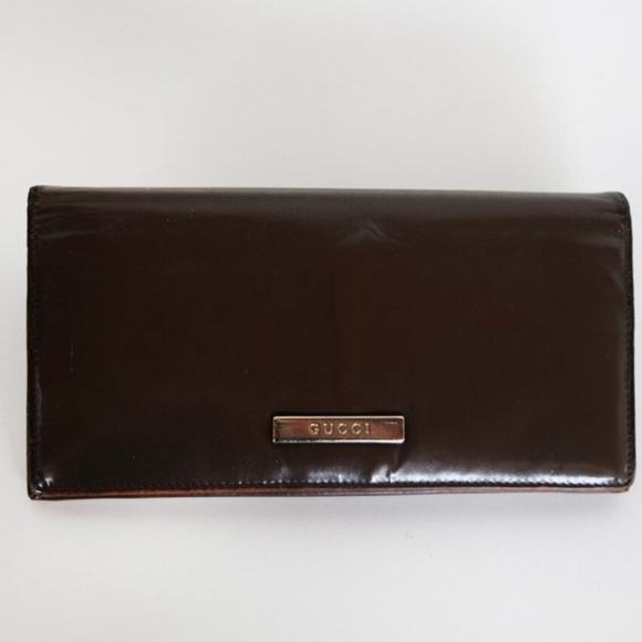 Gucci Dark Brown Leather Card Holder - Picture 1 of 15